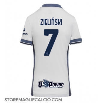 Inter Milan Piotr Zielinski #7 Maglia Gara Trasferta Repliche 2024-25 Donna Maniche Corte